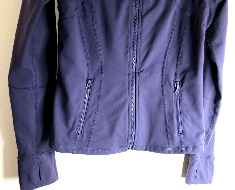 Qualidyne Size Small Sports Running Yoga Athletic Jacket Purple - Image 4 of 4