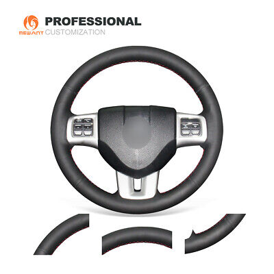 Challenger Charger Durango SRT Black PU Leather Steering Wheel Cover for Dodge