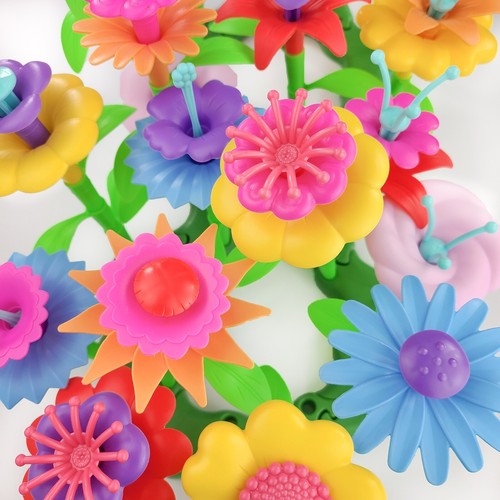 Flower Garden Building Toy Set for 3, 4, 5, 6 Year Old Girls - 98 pcs - Picture 2 of 4