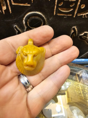 Sekhmet goddess head as a unique amulet - handmade accessories - Made in Egypt .