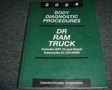 2004 Dodge Ram 2500 Truck Body Diagnostic Troubleshooting Manual St Slt Laramie
