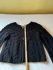 Biba schwarze Strickjacke mit Zopfmuster Gr. ...