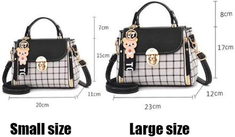 Cute Kawaii Plaid Shoulder Bag – Harajuku Lolita Style, Adjustable Strap, Women's Handbag