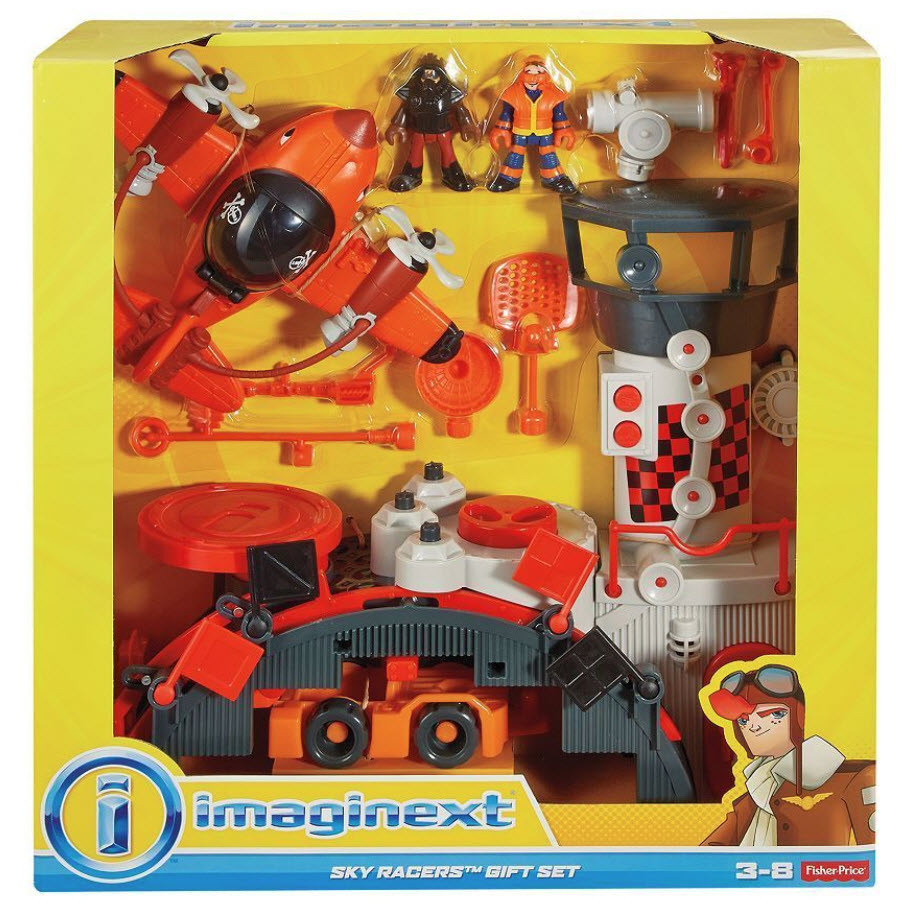 Imaginext SKY RACERS Set - Air Tower + Chomping Tiger Plane TANK