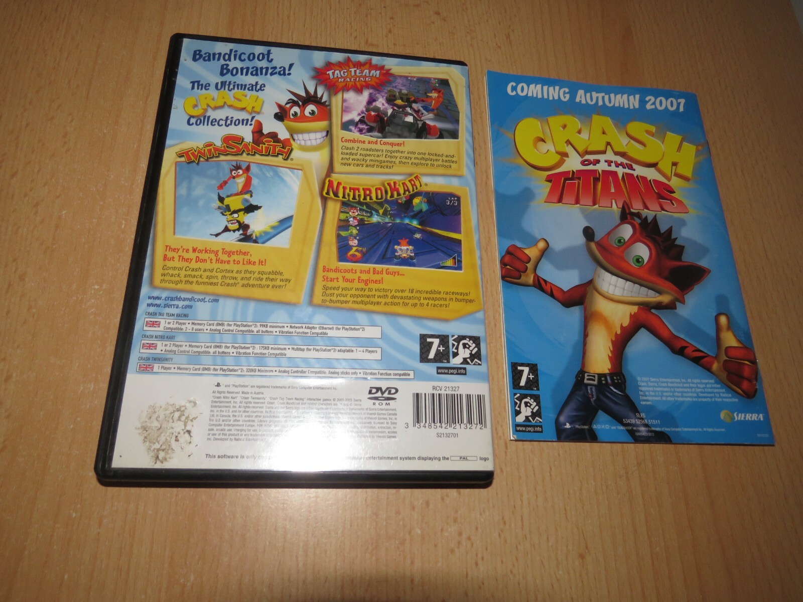 Jeu PS2 CRASH ACTION PACK (Tag Team, Racing, Twinsanity, Nitro Kart) - Très Bon état Complet