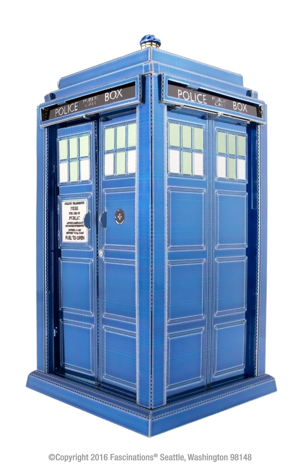 Fascinations Metal Earth Doctor Who TARDIS Blue Police Box 3