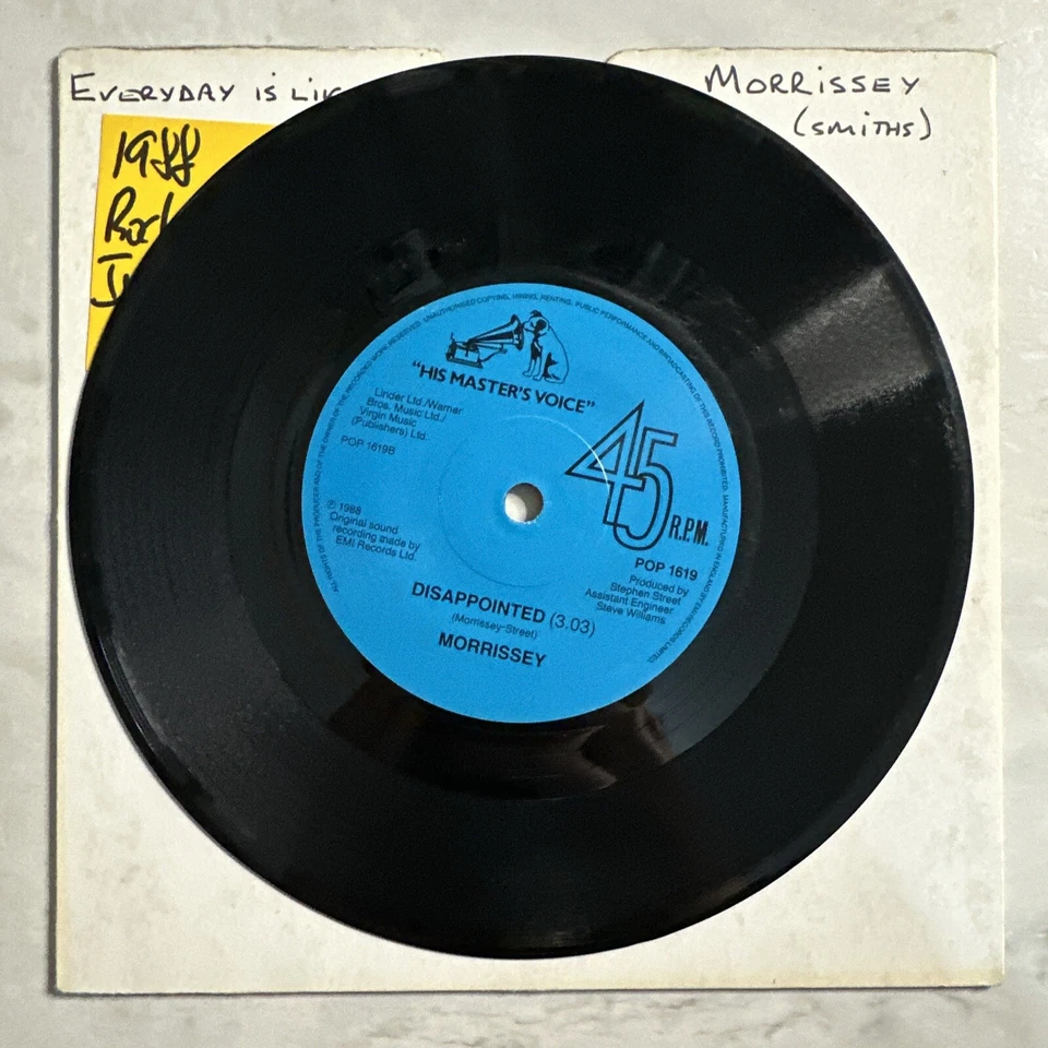 Morrissey - Everyday Is Like Sunday 7" Vinyl Record Single VG - Image 3 of 3