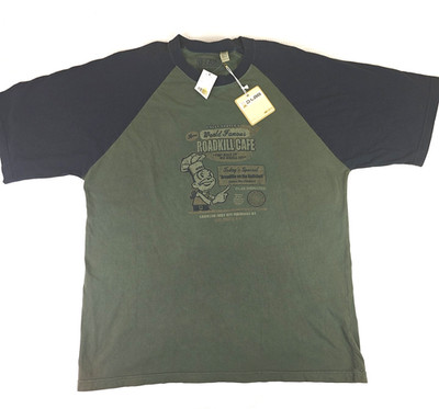 NEW D Lab Mens Graphic T Shirt LARGE 90's Short Sleeve Vintage Green DLI-1585
