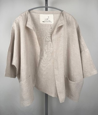 NWT NotPerfectLinen Lithuania SINTRA Linen Short Jacket | Natural