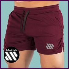 Men's quick drying sports shorts - reflective stripes, breathable and slim fit
