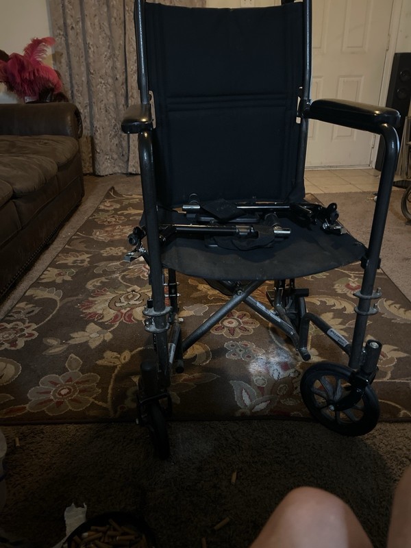 Drive Foldable Transport Wheelchair, Black, 4-Wheel Adult/Senior