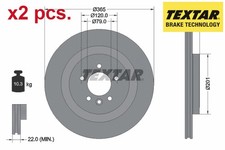 X2 PCS REAR BRAKE DISC SET LEFT AND RIGHT 92293003 TEXTAR I
