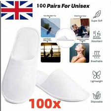 1~200 Pairs Spa Hotel Slippers Toe Guest Disposable Non-wovenTerry Lot