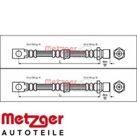 2X Bremsschlauch Metzger 4111758 2 BremsschläUche Rechts Links Vorne FüR Opel