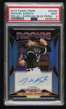 2019 Panini Prizm Rookie Carolina Blue 58/100 Michael Kopech PSA 9 MINT Auto tw0