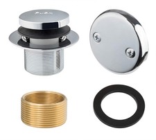 Tip-Toe Bathtub Drains Trim Set with Two-Hole Overflow Faceplate, Replacement...
