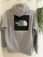 The North Face Women s L Gray Hoodie Sweatshirt Pullover Logo Graphic