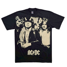 Vintage 90 AC/DC Highway To Hell Rock Band AOP Shirt Black XL Mint Reprint