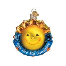 Old World Christmas Glass Ornament for Christmas Tree, You Are My Sunshine