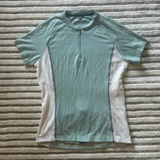 Smartwool Half Zip-Up Cycling Shirt Merino Wool Top Back Pockets Sz M Base Layer