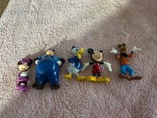 Mickey Mouse Figure Lot Mickey Minnie Donald Goofy Pete 5pcs PVC Cake Topper