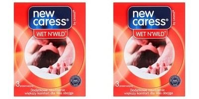 6 Stück  CARESS BOX 3 WET N'''' WILD  Kondome 2 Packungen