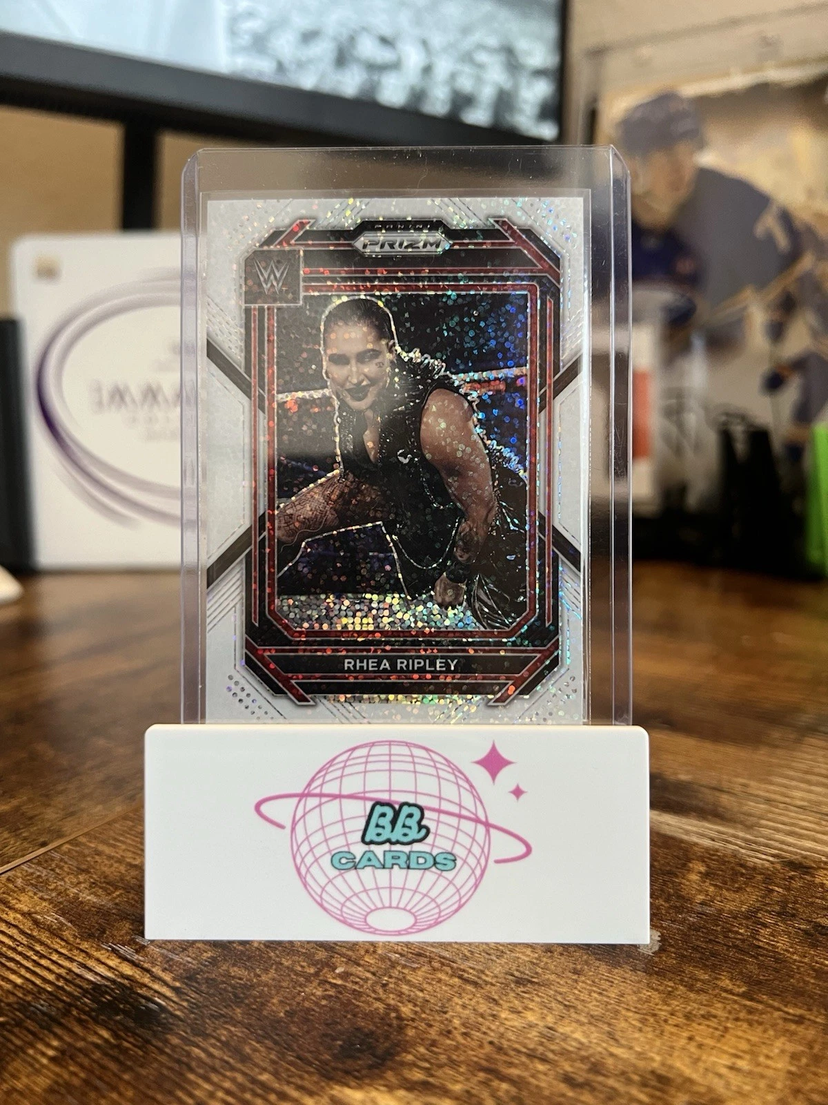 2023 Prizm WWE Rhea Ripley #134 White Sparkle SSP
