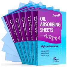 High-Performance Oil Absorbing Sheets for Face - 6 Pack - Makeup Friendly