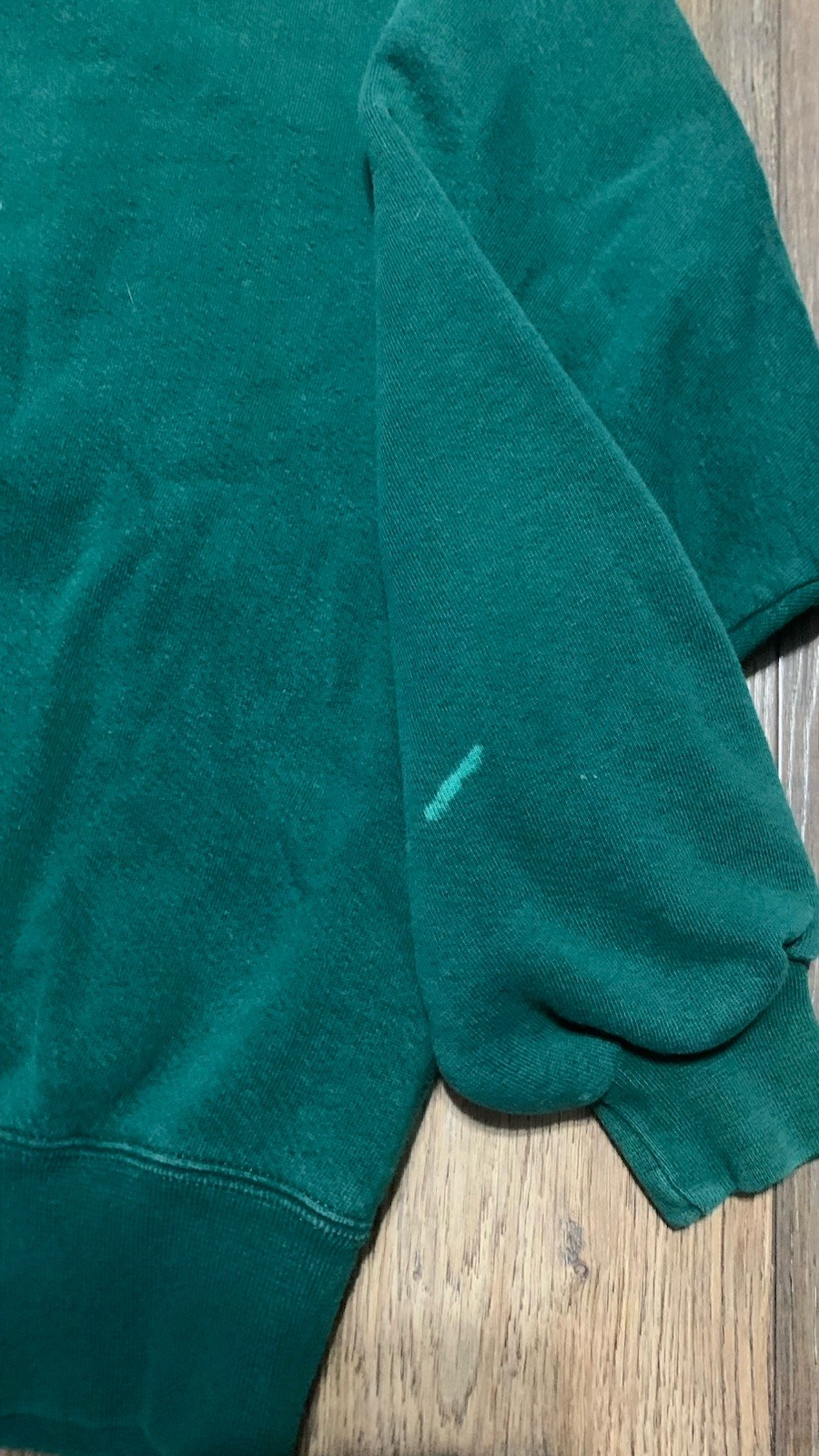 VTG Russell V-Stitch Sweatshirt Adult M Crewneck USA Made Green 80s Heavy