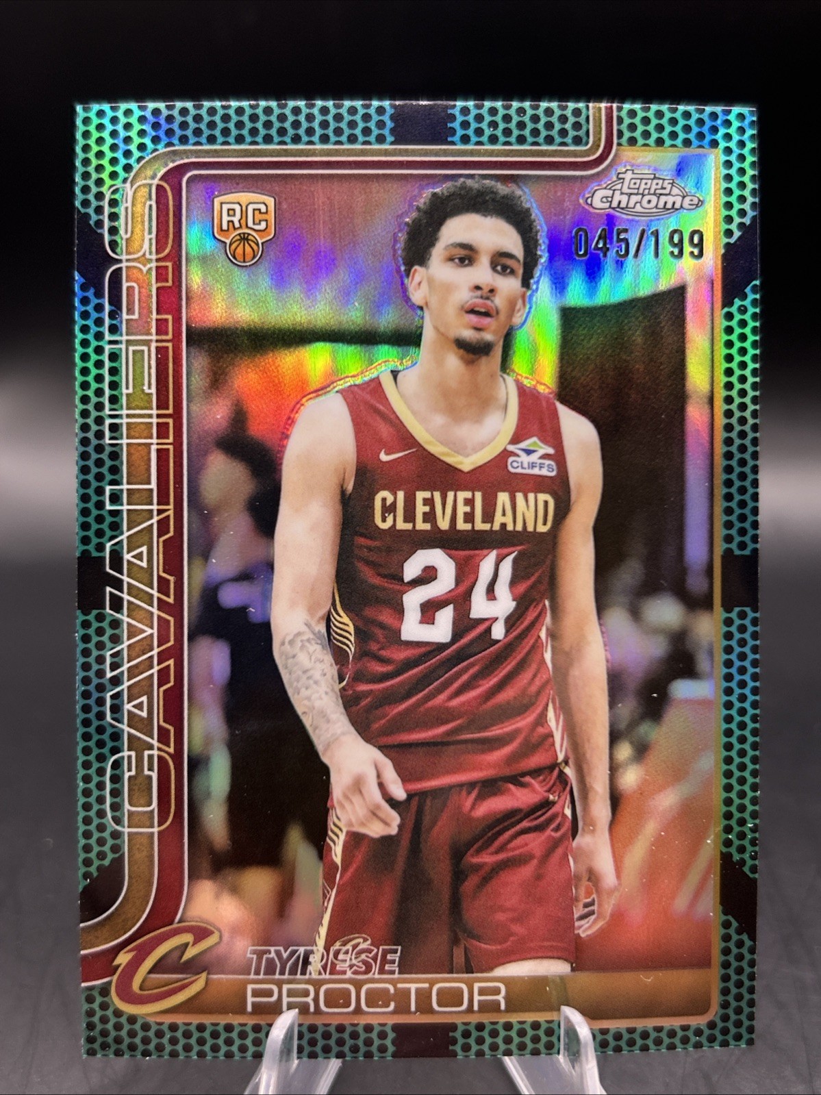 Tyrese Proctor Teal Refractor /299 2025-26 Topps Chrome Rookie #300 (RC)