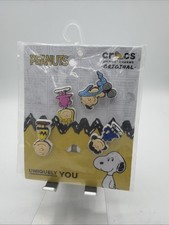 Authentic Peanuts Crocs Jibbitz 4 PACK Shoe Charm HTF - INCOMPLETE Free Ship