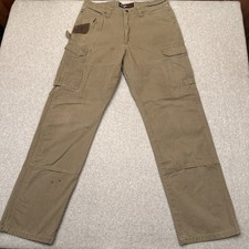 Wrangler Riggs Workwear Ripstop Ranger Cargo Pants Mens 36x34 Canvas Distressed