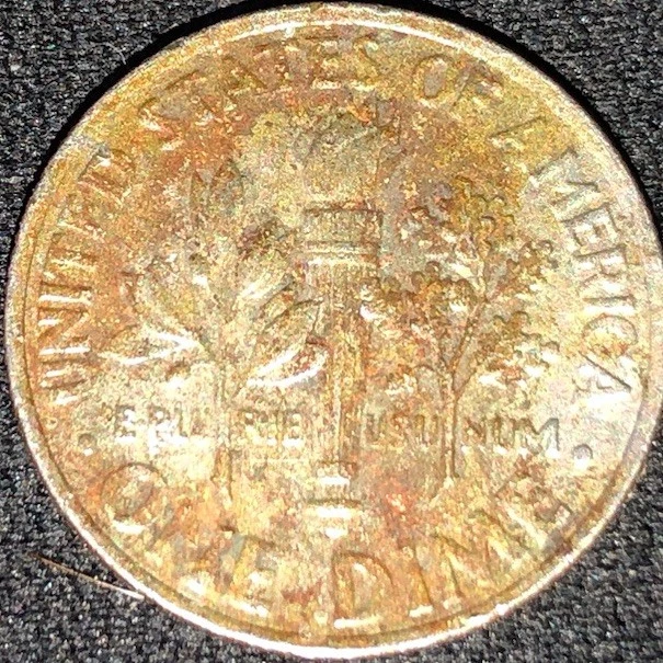 2010 - D Roosevelt Dime Rim Error Color Stained - Image 3 of 3