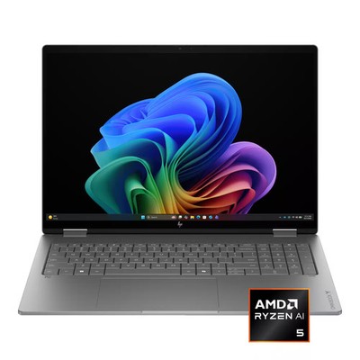 HP - OmniBook X Flip 2-in-1 - 16'' 2K OLED Touchscreen Laptop - AMD Ryzen AI 5...