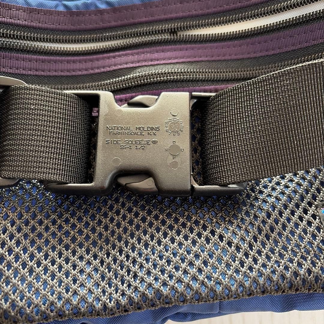 Patagonia Vintage USA Nylon Hip Chest Bag Crossbody Blue Purple Unused Near Mint thumbnail 5