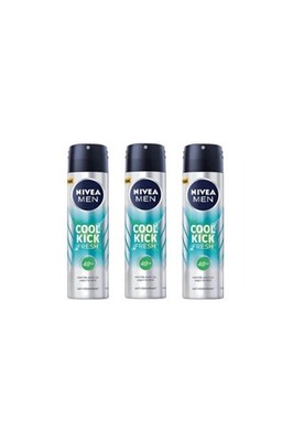 Nivea Men Spray Deodorant Cool Kick Fresh 150 ml (Pack of 3)