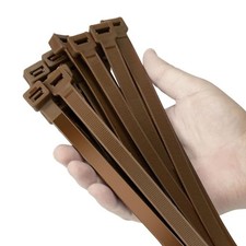 Armpow 24 inch Brown Zip Ties Heavy Duty 50 PACK, 250 LBS Ultra Exclusive Str...