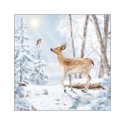 Ambiente 33 cm 3-lagige Papierservietten 20 Stück - Meeting in Winterworld