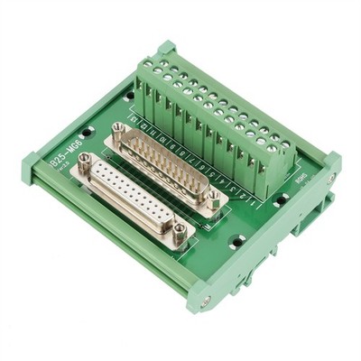 DB25 D Sub Terminal Block Connector Quality PLC Breakout Board For DIN Rail
