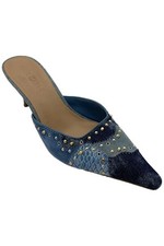 Steve Madden Women's Alexi Slip-On Pointed Toe Heel Denim/Blue/Multi