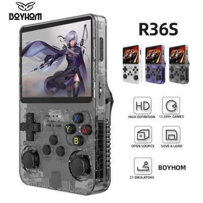 BOYHOM R36S Retro Handheld Video Game Console Linux System 3.5 Inch IPS Screen R