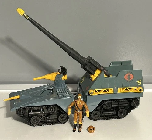 G.I.Joe 1987 Cobra Maggot Complete &  Driver WORM W/Helmet Hasbro Figure Vehicle