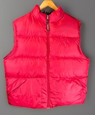 LL Bean Vest Mens XL Regular Reversible Puffer Goose Down Full Zip Black Red