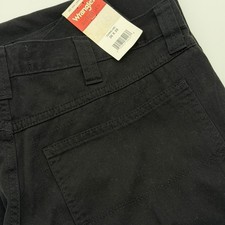 Wrangler Authentics Mens Black Cargo Pants 10ZM6LGBL 36x29 Cotton Workwear
