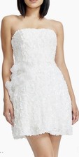 Dress The Population Sasha Embellished Strapless Minidress-White, Size-M