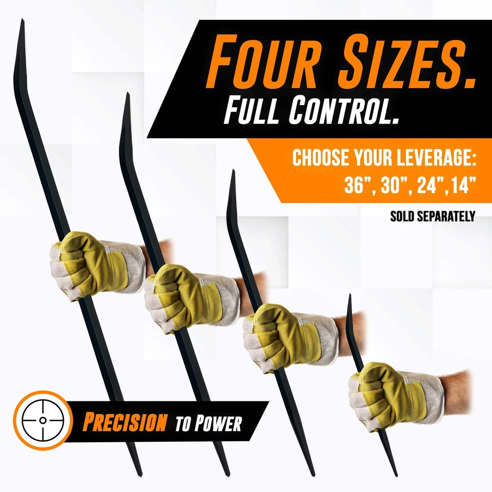 Barra de palanca de alineación de alta resistencia - Barra de palanca de grado profesional (14, 24, 30 y 36" Foto 3 de 4