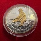 1984 Engelhard Prospector -Eagle 1 Oz .999 Silver Round -POLISHED - 24K Gilding
