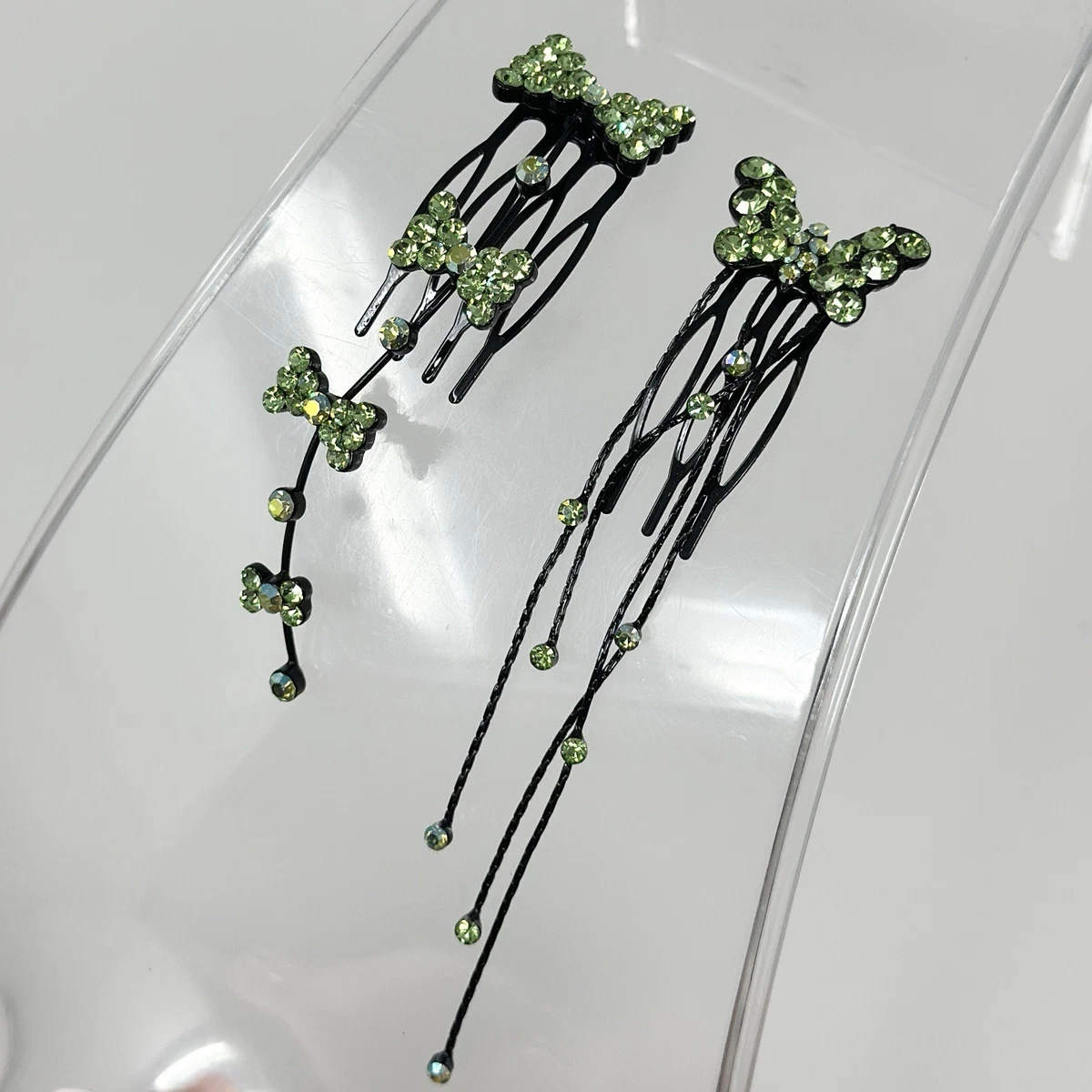 L.A. Hair Fashion Butterfly Bobby Pins Lot of 28-4pc Blue Green Enamel Y2K Clips TINY Blue Butterfly Hair Clips | 4 pc – The Blooming Jewel main image 2