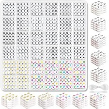 2080PCS Letter Beads,3 Colors A-Z Alphabet Beads for Jewelry Making Fr
