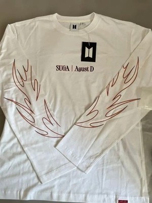 BTS SUGA Agust D D-DAY Exclusive Long Sleeve T-Shirt White Size L